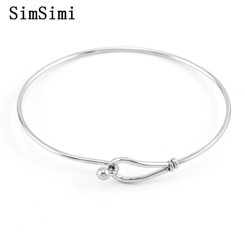 SimSimi 50 шт. романтические браслеты из нержавеющей стали оптом модные ювелирные изделия для женщин круглые браслеты для подруги