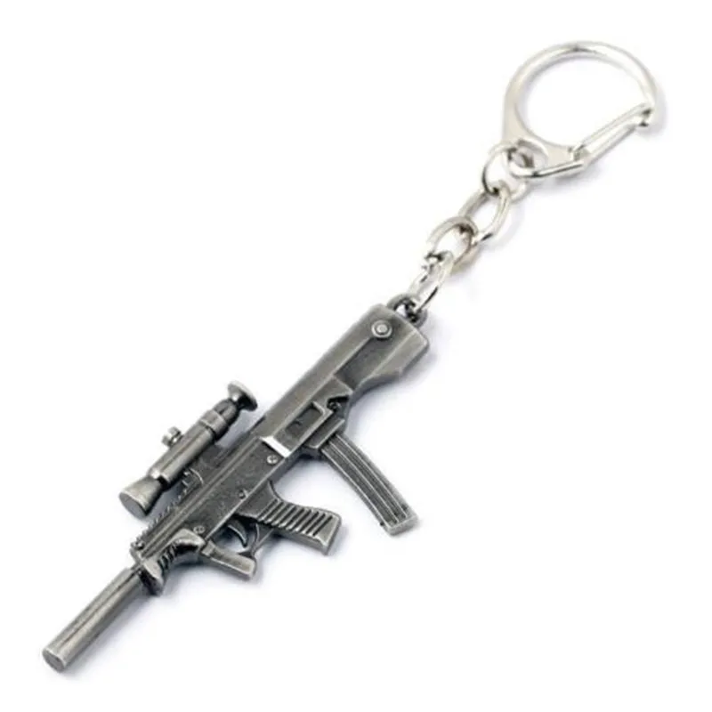 4.7" AUG rifle​ Weapon Mini Gun Model Metal Keyrings Keychain Key Ring COS 