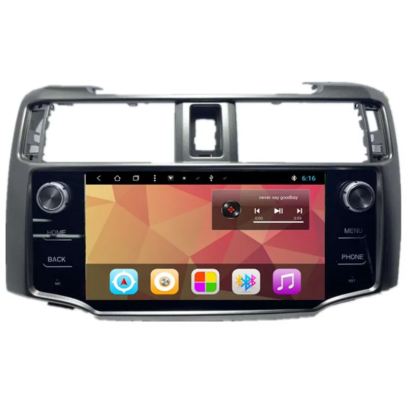 Top 9" Android Car Multimedia Stereo Radio Audio DVD GPS Navigation Sat Nav Head Unit for Toyota 4Runner 4 Runner 2013 2014 2015 1