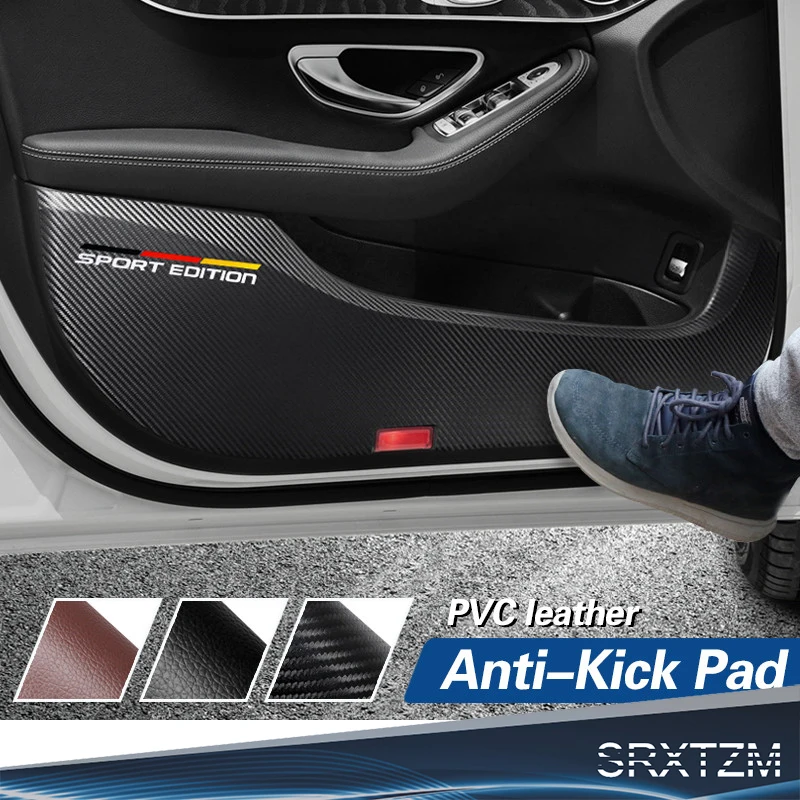 

SRXTZM For Mercedes w204 w205 w213 C E Class Car Door Anti-kick Pad Sticker Mat Cover leather Door Protection Side Edge Film New