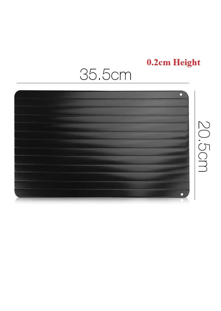 35.5x20.5x0.2cm Новинка,, Алюминиевый Быстрый лоток для разморозки, тарелка для разморозки стейка, замороженная еда, мясо, быстрый волшебный разморозитель, ontdooiplaat - Цвет: 35.5x20.5x0.2cm