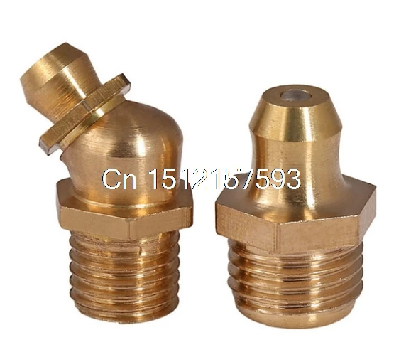 

25pcs M6 M6*1 (Thread Diameter*Pitch) Metric Brass Bronze Straight Copper Grease Zerk Nipple Grease Fitting