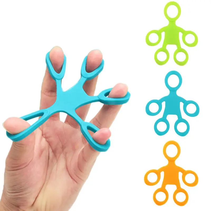 

2019 Finger Hand Grip Silicone Ring Gripper Strengthener Exerciser Trainer Resistance Band Fitness Expander Stretcher 3 Levels
