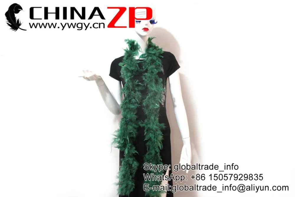 39 hunter green wholesale 40g turkey feather boas (2)