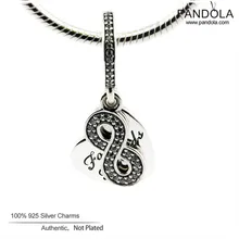 Аутентичные стерлингового серебра 925 прозрачный CZ друзья навсегда болтаются бусинки в форме звёздочек ювелирный браслет сделай сам