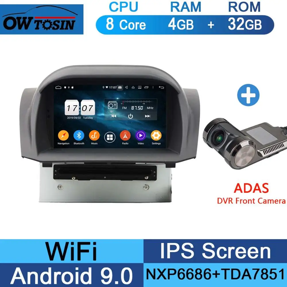 " ips 8 ядерный 4 Гб ram+ 64 Гб rom Android 9,0 автомобильный DVD радио gps для Ford Focus 2012 2013 DSP CarPlay Parrot BT - Color: 32G Adas Camera