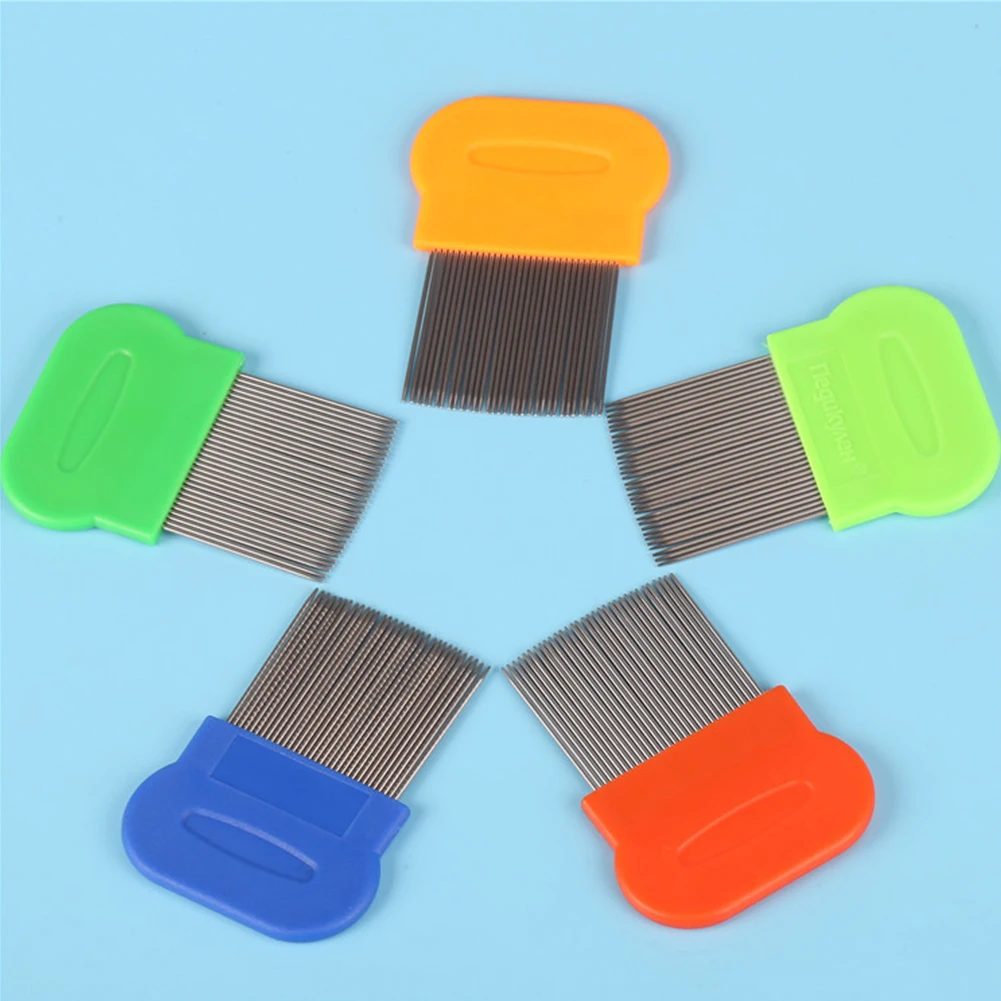 

Pet Dog Cat Clean Comb Brush Dog Hair Grooming Tool Stainless Steel Long Nit Lice Comb Pet Flea Comb Catching Lice random