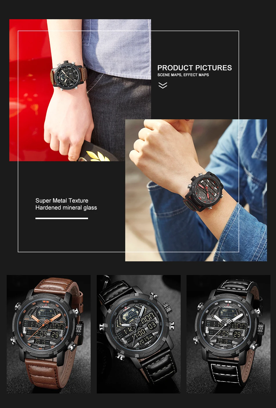 NAVIFORCE Топ бренд мужские модные спортивные часы мужские кожаные водонепроницаемые кварцевые часы мужской Дата светодиодный аналоговые часы Relogio Masculino