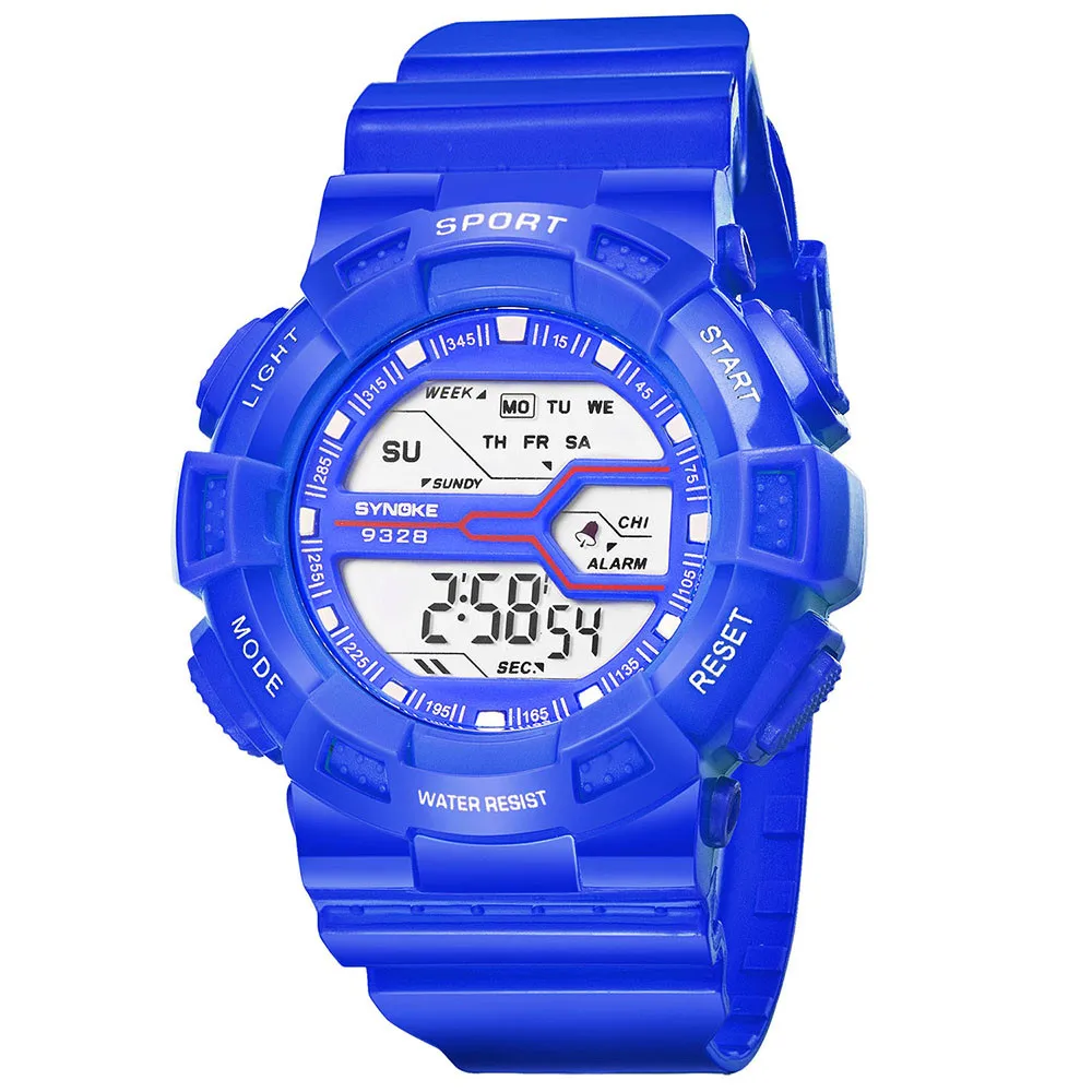 SYNOKE модные повседневные брендовые Детские студенческие часы для мальчиков водонепроницаемые спортивные часы светодиодный цифровые часы наручные часы с отметкой даты bob esponja