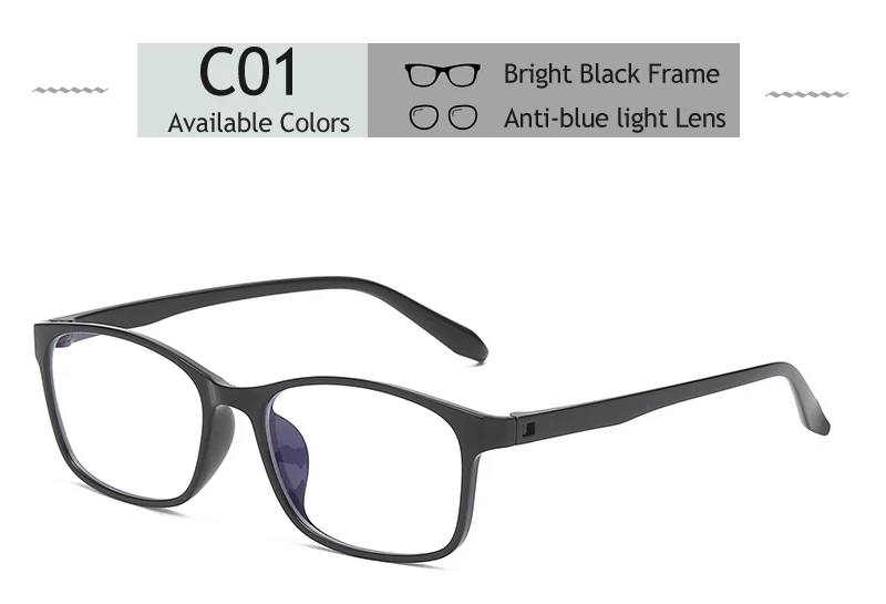Винтажные квадратные очки женские компьютерные очки оправы голубые-легкие защитные очки для глаз Nerd TR90 оптические оправы