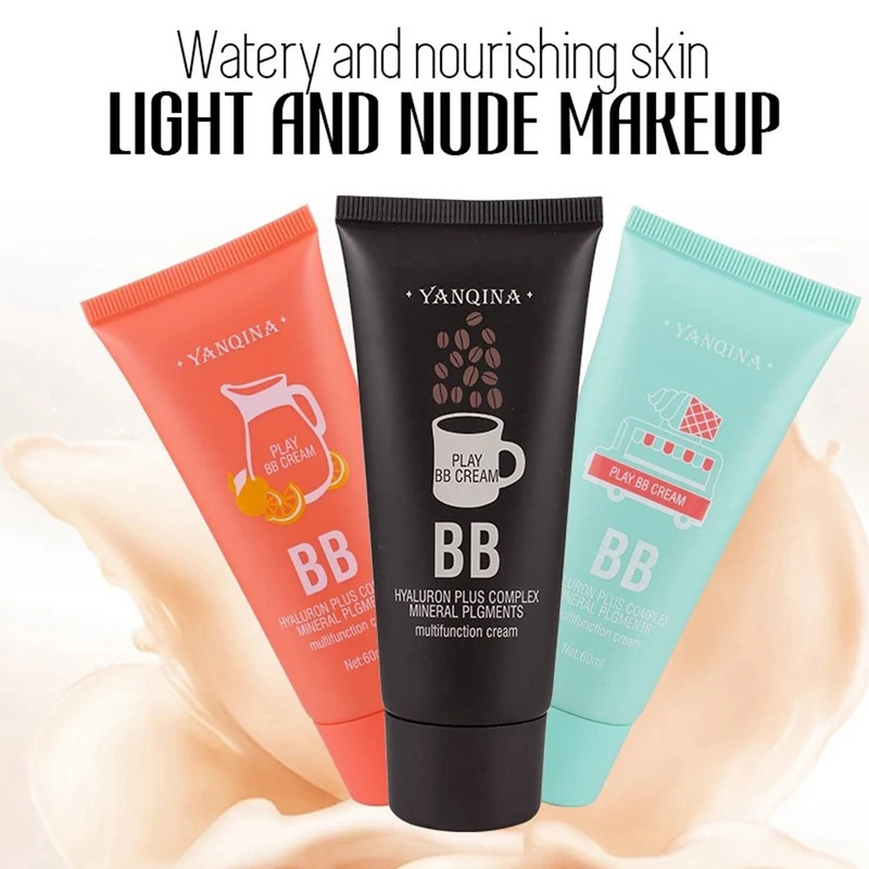 

60ml Face Brighten Base Foundation BB Cream Long Lasting Waterproof Concealer Moisturizing Whitening Make Up Korean