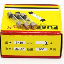 100 шт./лот) 6*30 мм 2A предохранители Быстрый керамический предохранитель стеклянная трубка предохранитель 6x30 мм 250 В 2A F2AL250V