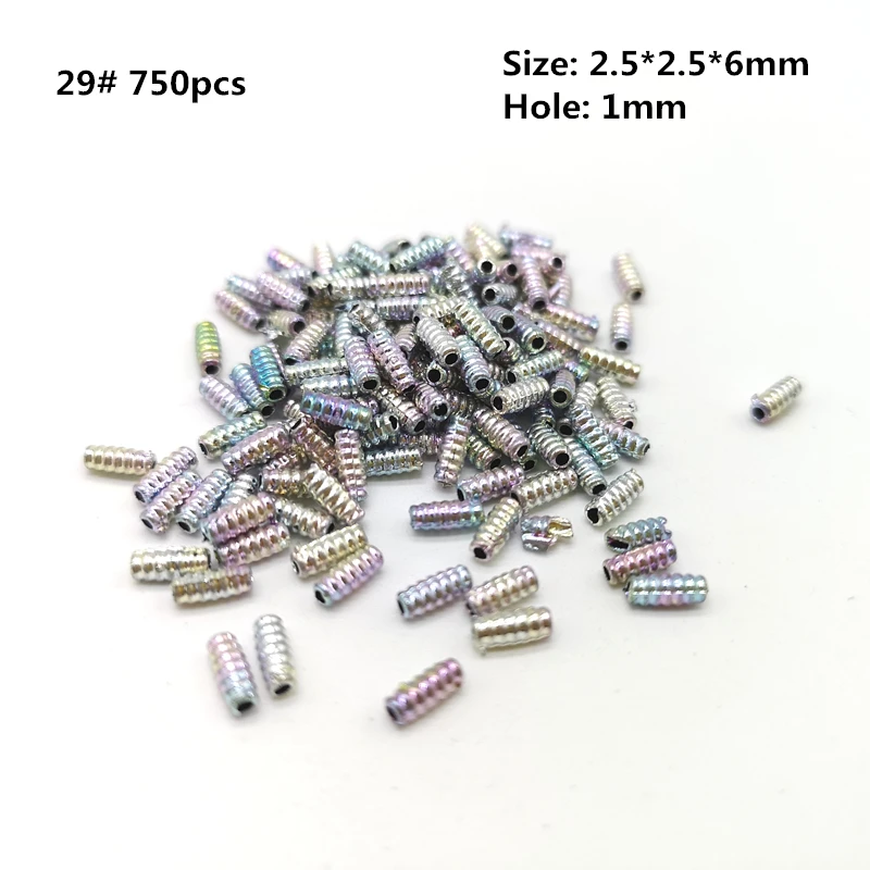 

750pcs Colorful Acrylic Beads Tubular Beads For Jewelry Making DIY Bracelet Necklace Accessories #PJ29