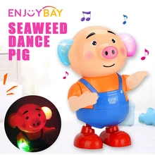Enjoybay Электрический поросенок, танцующий робот, игрушки с 3 песнями, смешной морской водоросль, музыкальная обучающая игрушка для детей, игрушка, рождественский подарок