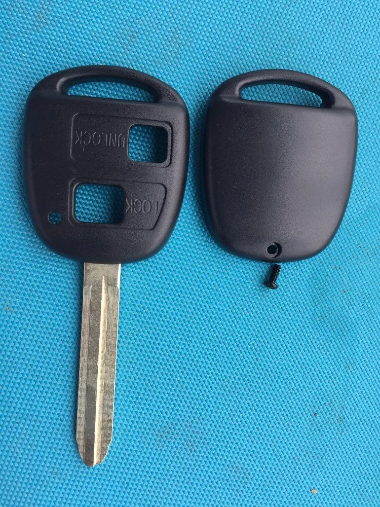 Заготовка ключа ZABEUDEIR для Toyota Corolla Camry Celica Rav 4 Yaris Prado 2 кнопки дистанционного Корпус