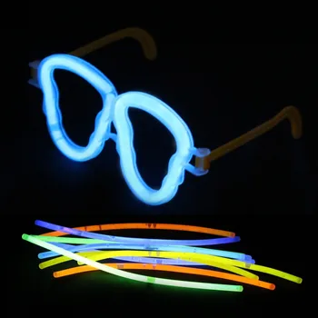 

100Pcs 8" Mix Glow Sticks Light Bracelet Necklace Vocal Concert Festive Party Supplies + 5/10/20/30/40/50 Pcs Glasses Frames