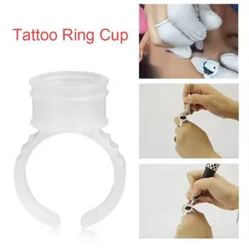 

200/500pcs M Disposable Tattoo Ink Rings Clear Eyebrow Lip Tattoo Pigment Cup Holder Container Permanent Makeup Tattoo Ink Rings