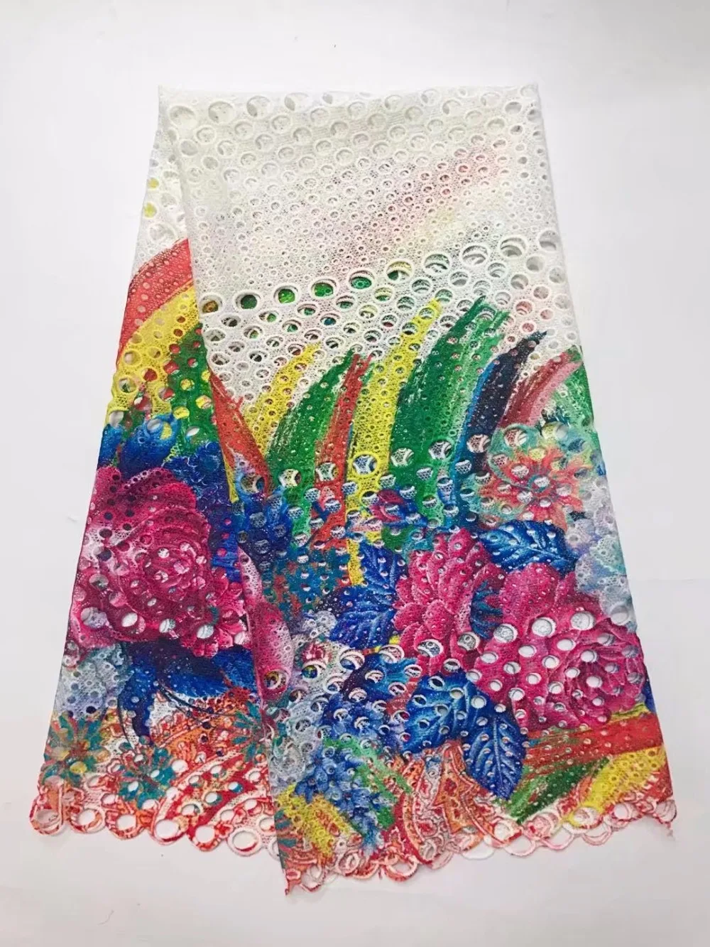 

New high quality African Milk Silk Guipure water soluble print lace fabric for party dress,eco-friendly Cord Lace 5y/lot YL32302
