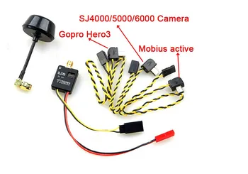 

5.8G 600mW Mini Wireless Audio Video AV Transmitter Mushroom Antenna 32ch TX FPV for Gopro Hero 3 Mobius Active 808 SJ 4K F11800