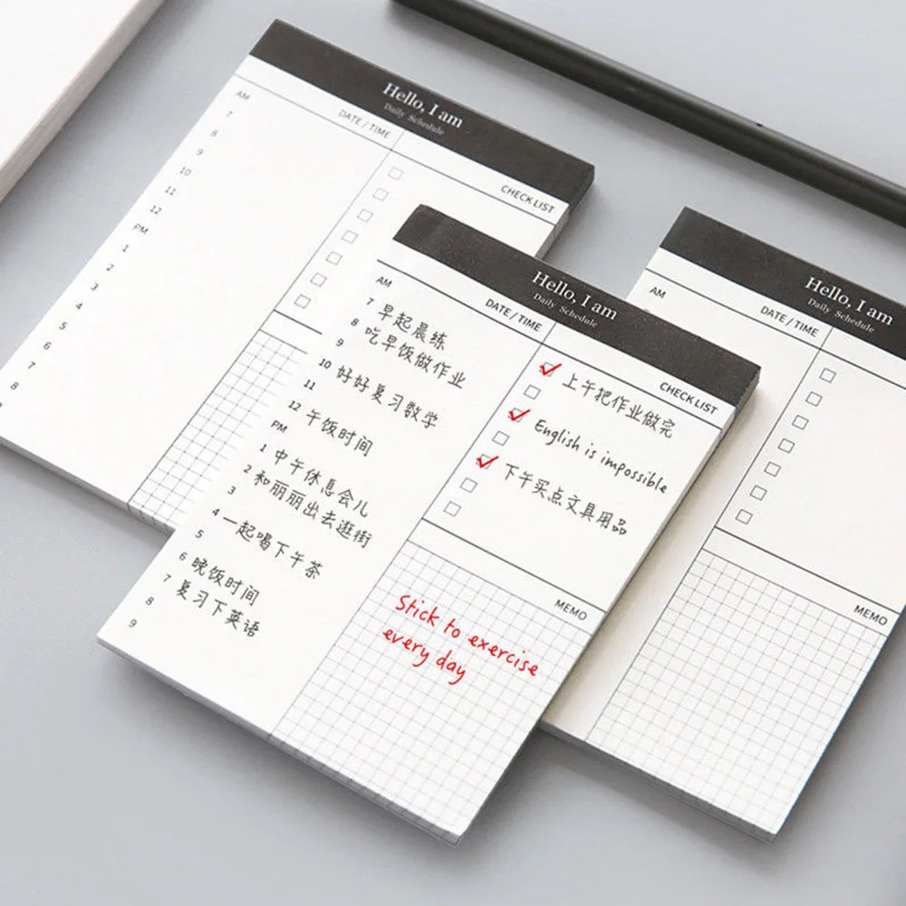 

Small Paper Memo Pad Daily Planner Office Desk Check List Notepad To Do List Schooll Office Stationery