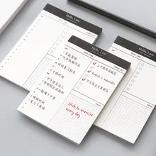 Small Paper Memo Pad Daily Planner Office Desk Check List Notepad To Do List Schooll Office Stationery zakka miditerranean sea wooden desk calendar desktop to do list daily planner book office desk supplies standing school