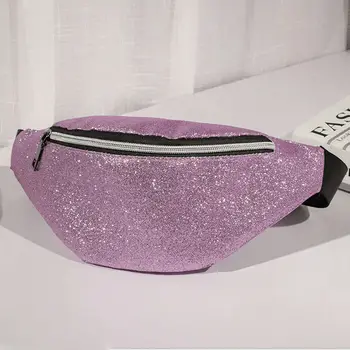 

New matte flash waist bag hip hop women's fanny pack2019 fashion pochete chest bag