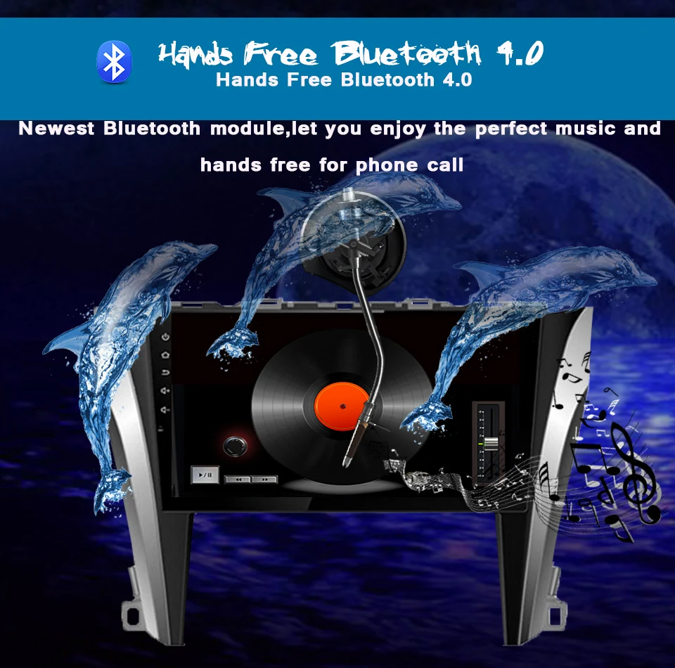 Flash Deal 10.1inch 1024*600 HD ips screen Octa Core Android 9.0 4G+64G Car video dvd player for Toyota CAMRY 2014 2015 with GPS Navigation 5