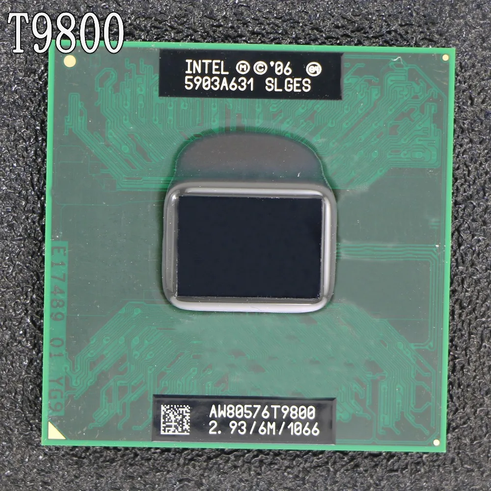 intel cpu ноутбук Core 2 Duo T9800 ЦП 6 м кэш/2,93 ГГц/1066/двухъядерный разъем 479 процессор ноутбука forGM45 PM45