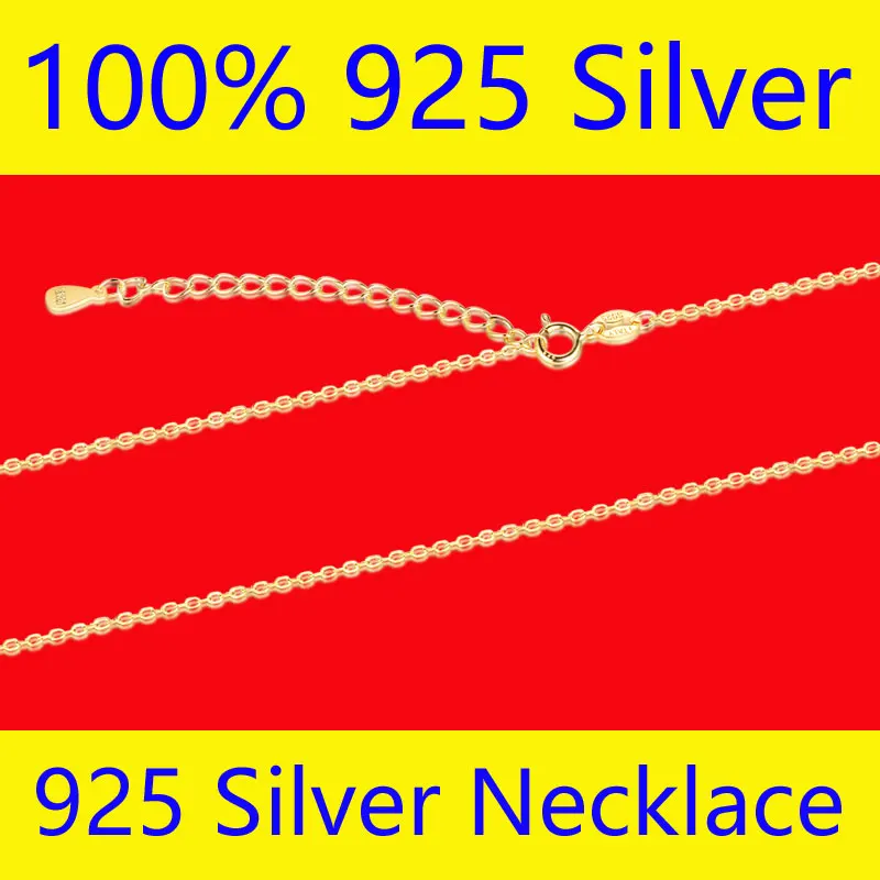 925 пробы Серебряное ожерелье цепочка без подвески VNISTAR 925 Серебряное ювелирное изделие основная цепь для DIY ожерелье