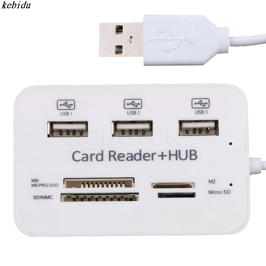 Micro USB Hub Combo 2 0 3 порта Кардридер высокоскоростной Мульти сплиттер все в одном для