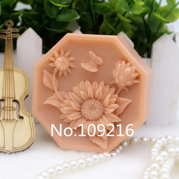 Nouveau Produit!! 1 pcs De Tournesol (zx136) Handmade Soap Moule En Silicone Artisanat BRICOLAGE Moule