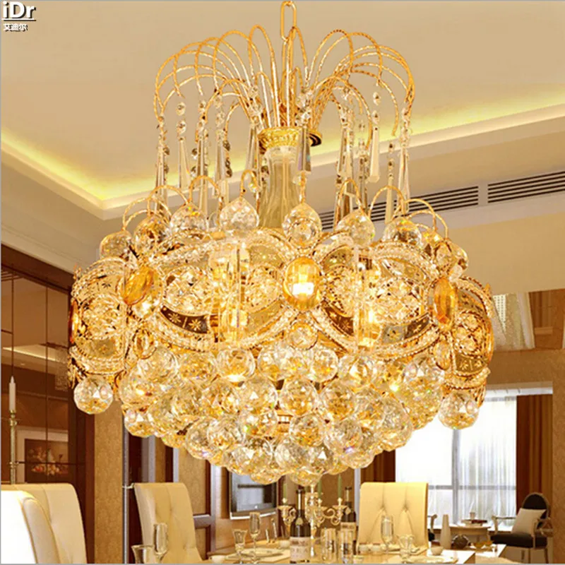 Round LED crystal lighting dining room bedroom living room study hall ...