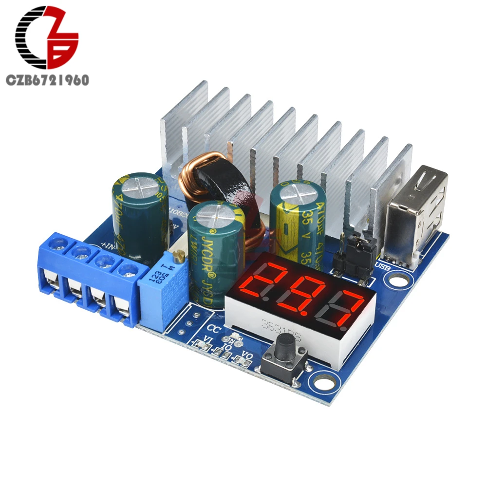 

Adjustable Digital DC-DC 3V-35V 100W 6A Step Up Boost Coverter Power Supply Transformer Module with Voltmeter Voltage Tester