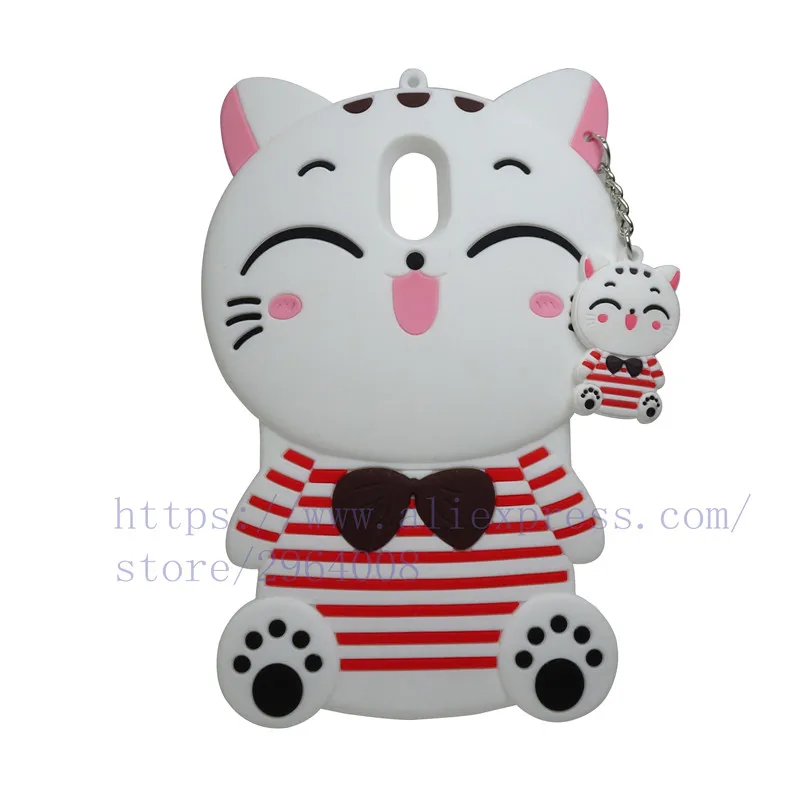 Triseoly для Nokia 3 чехол 3D в полоску с рисунком из мультфильма и Lucky Cat полиуретан) и силикона с откидной крышкой для Nokia3 TA-1032 TA-1020 TA 1032 1020 1038 чехол