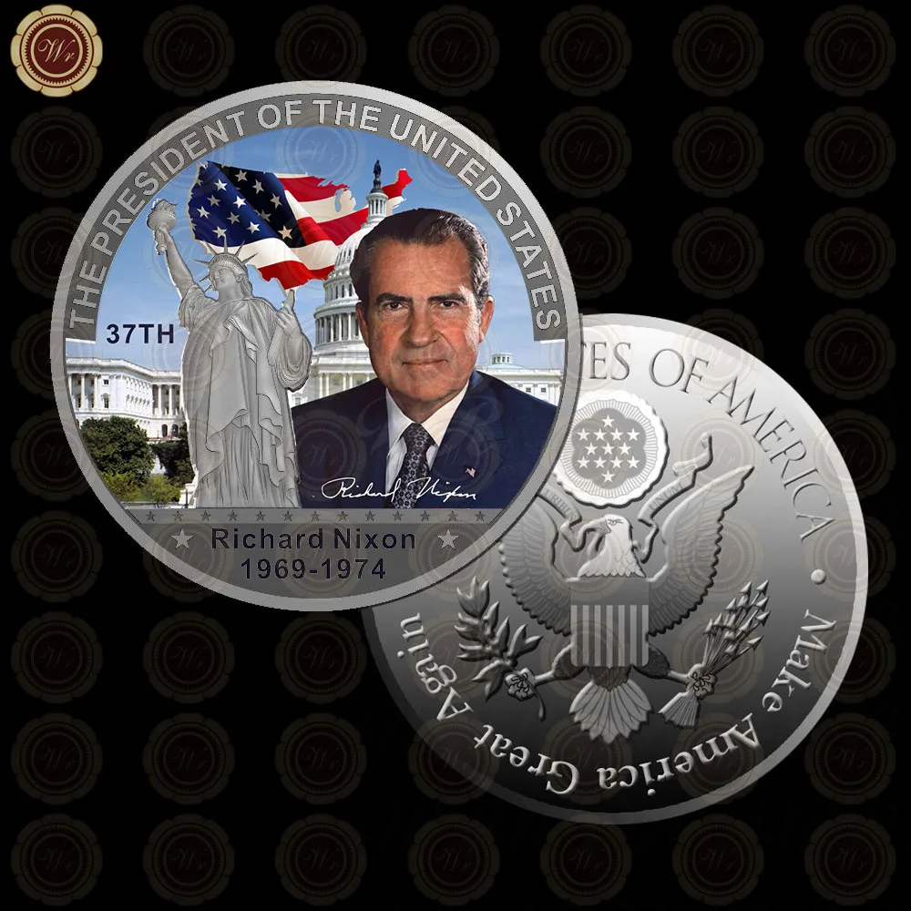 WR Ограниченная серия металлическая американская Статуя Свободы монета Новинка Посеребренная американский президент Джордж Буш художественные ремесла 40x3 мм - Цвет: Style 9