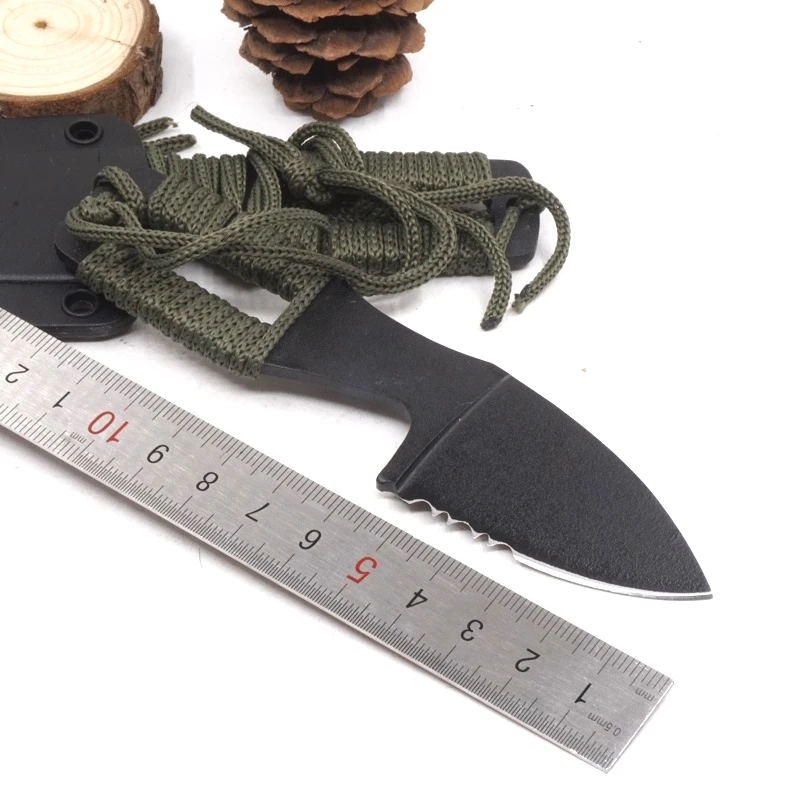Small Neck Knife Tactical Fixed Blade Hunting Knife Combat Survival