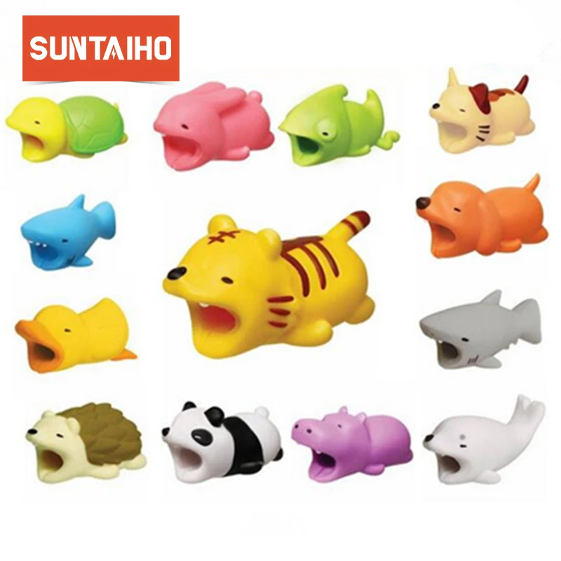 Suntaiho Chompers Animal Cable Protectors USB Cable Bite for iphone cable winder phone holder rabbit cat Animal doll toys Suntaiho Chompers Animal Cable Protectors USB Cable Bite for iphone cable winder phone holder rabbit cat Animal doll toys
