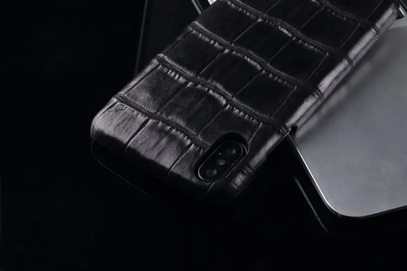 Чехол из натуральной крокодиловой кожи живота для IPhone X XR XS Max, настоящая крокодиловая кожа, чехол для телефона iphone