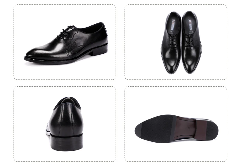 Men's Leather Casual Shoe Business Men Genuine Leather Shoes Men Lace Up Classic Oxford Shoes For Men Black Formal Shoe Big Size (15)