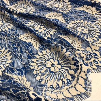 

LASUI New 1.5*1.5M5 colors C0245 two-color yarn hollow embroidery Lace Diy for Evening Dress fashion clothing french lace fabric