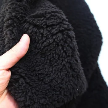 

Black Soft Sherpa Fleece Lamb Fur Fabric Berber Fleece Plush Cloth Sweater Liner Lining Cloth Sold By The Yard Free Shipping
