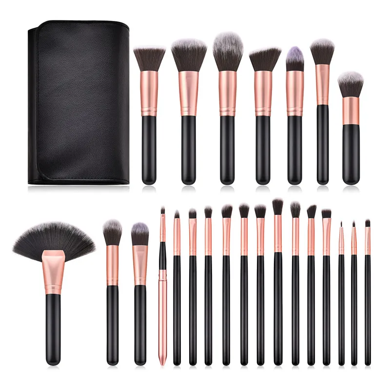 

24pcs Makeup Brushes Set Kabuki Foundation Blending Brush Face Powder Blush Concealers Eye Shadows Make Up Brushes Kit with Bag