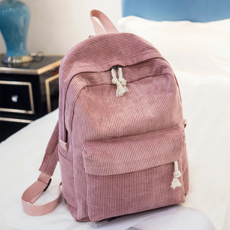 

Velvet Backpack Women's Bag Simple Street Trend Large Capacity Casual Women's Backpack School Large Capacity Schoolbag A11280