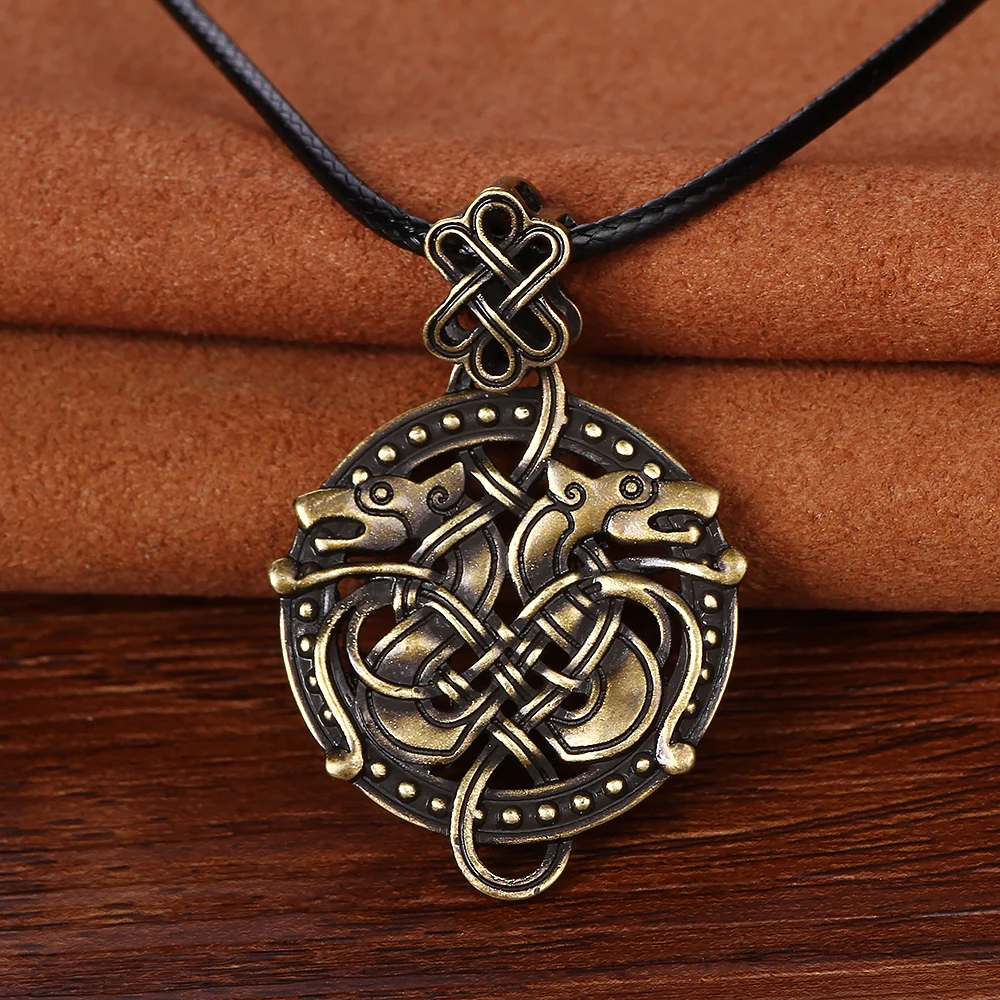1 шт. Odin Sleipnir ожерелье с кулоном викинга Дракон Valknut Чокеры мужские ювелирные
