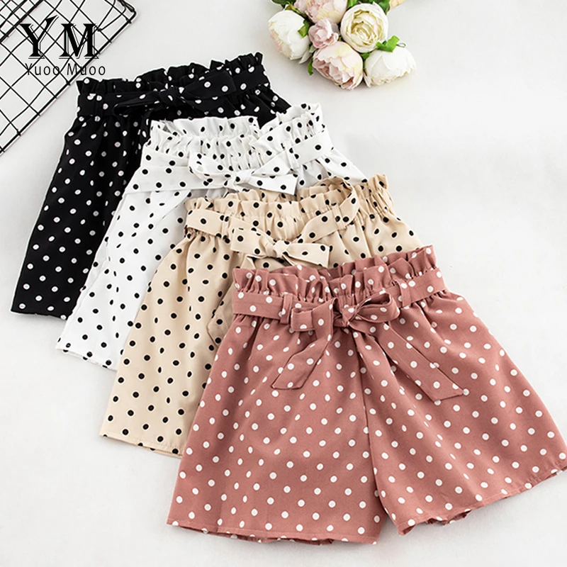 high waisted polka dot shorts