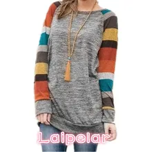 2018 Spring Autumn Tee Shirt Women Long Sleeve O Neck Striped T-Shirt Casual Loose Soft Warm Slim Tee Tops Laipelar slim striped fitted tee