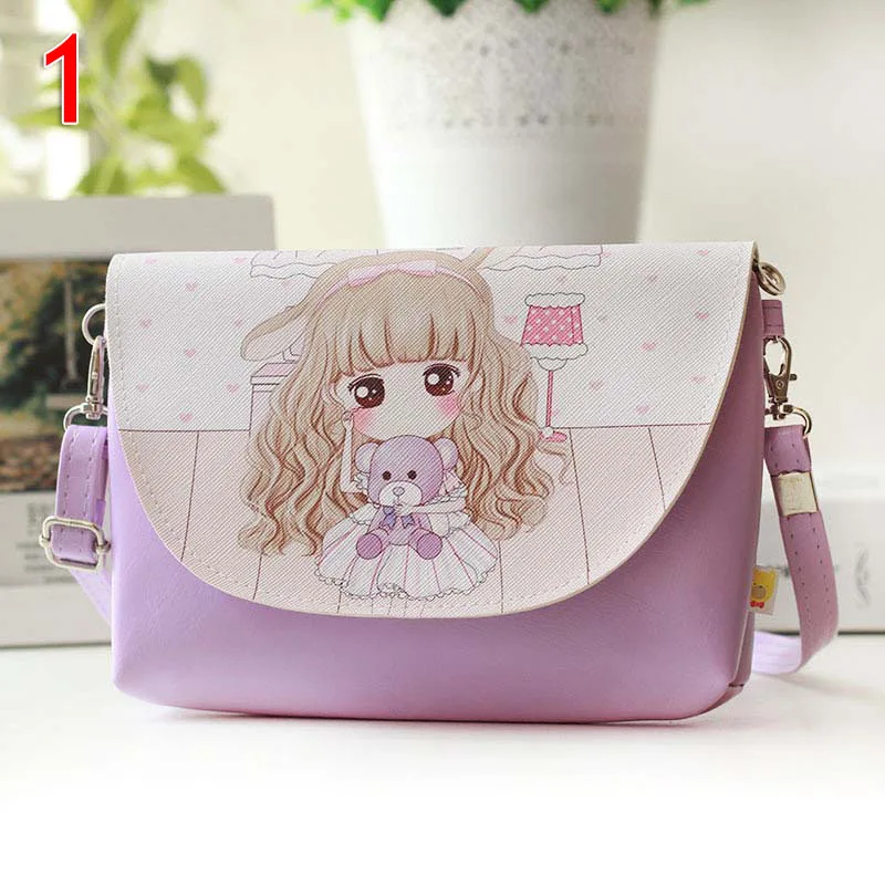 الاطفال حقائب كتف الأطفال الفتيات حقيبة ساعي الكرتون الطباعة الأميرة يد البسيطة بو الجلود Crossbody أكياس ل الطفل