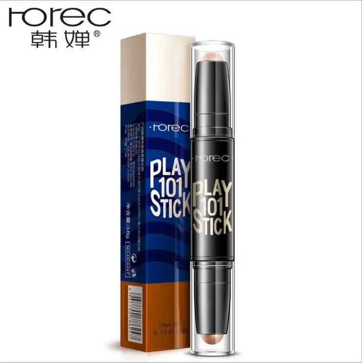 

3colors Double-ended 2 in 1 Contour Stick Contouring Highlighter Bronzer Concealer Pen Contour Pen Face Natural Light skin White