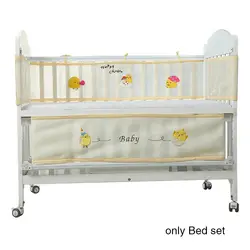 Дышащая моющаяся детская кроватка безопасность печать кровать бампер детская переносная Летняя Сетка Столкновение Доказательство