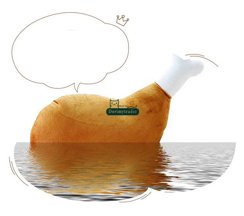 Dorimytrader New Fashion 110cm Giant Cute Soft Cartoon Drumstick Plush Pillow 43'' Big Stuffed Anime Chicken Leg Cushion Toy Gift DY60240(11)